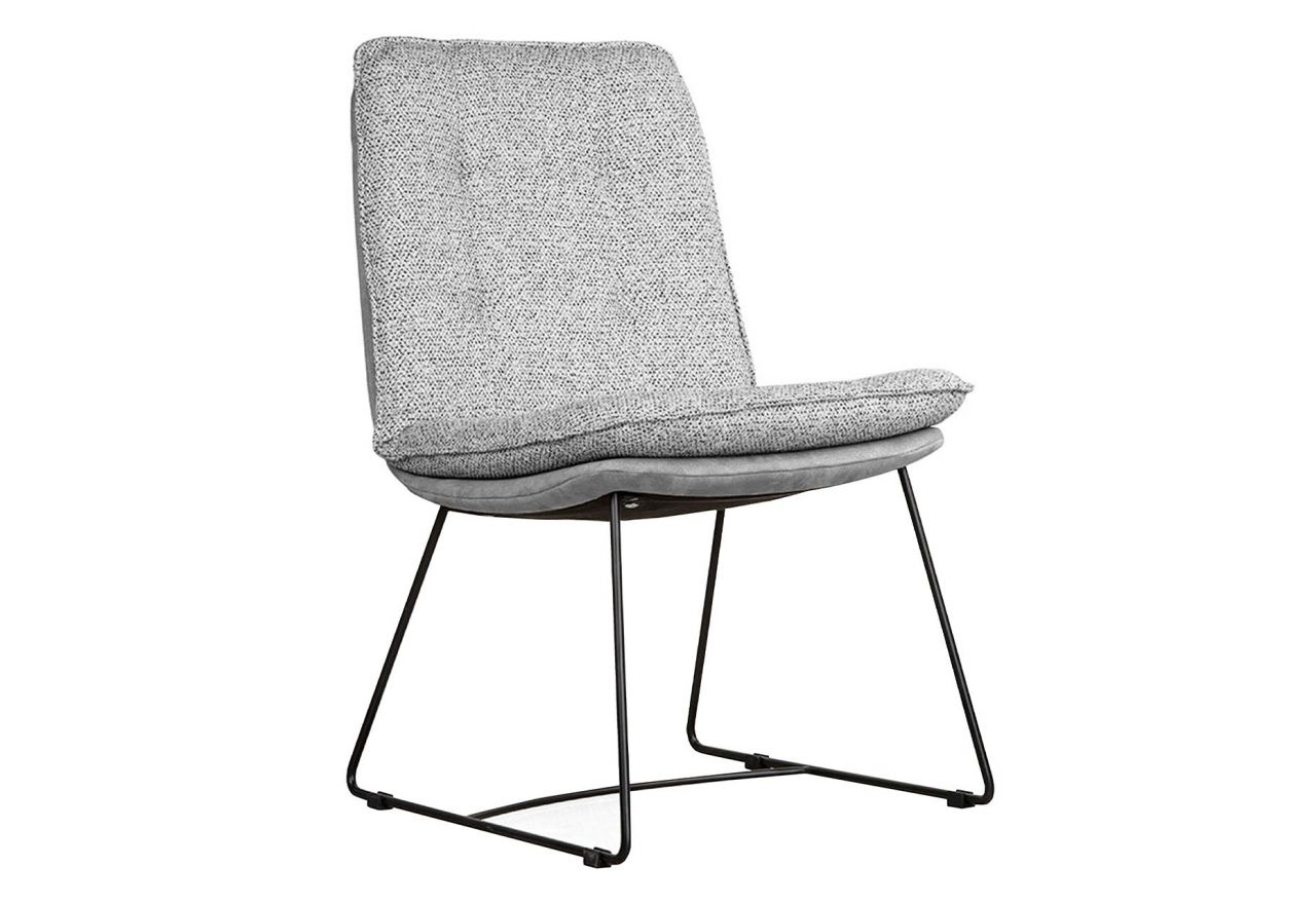 Designerskie i funkcjonalne krzesło SADENA na cienkich metalowych czarnych nóżkach