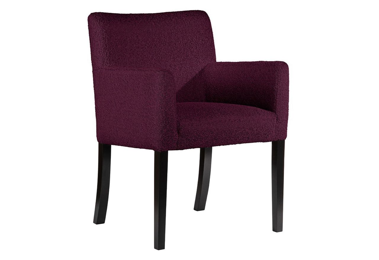 Modne krzesło fotelowe z wygodnym głębokim siedziskiem i ergonomicznymi podłokietnikami VIRGO