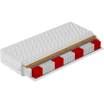 Dwustronny materac kieszeniowy multipocket z matą kokosową - DAKOTA 120x200