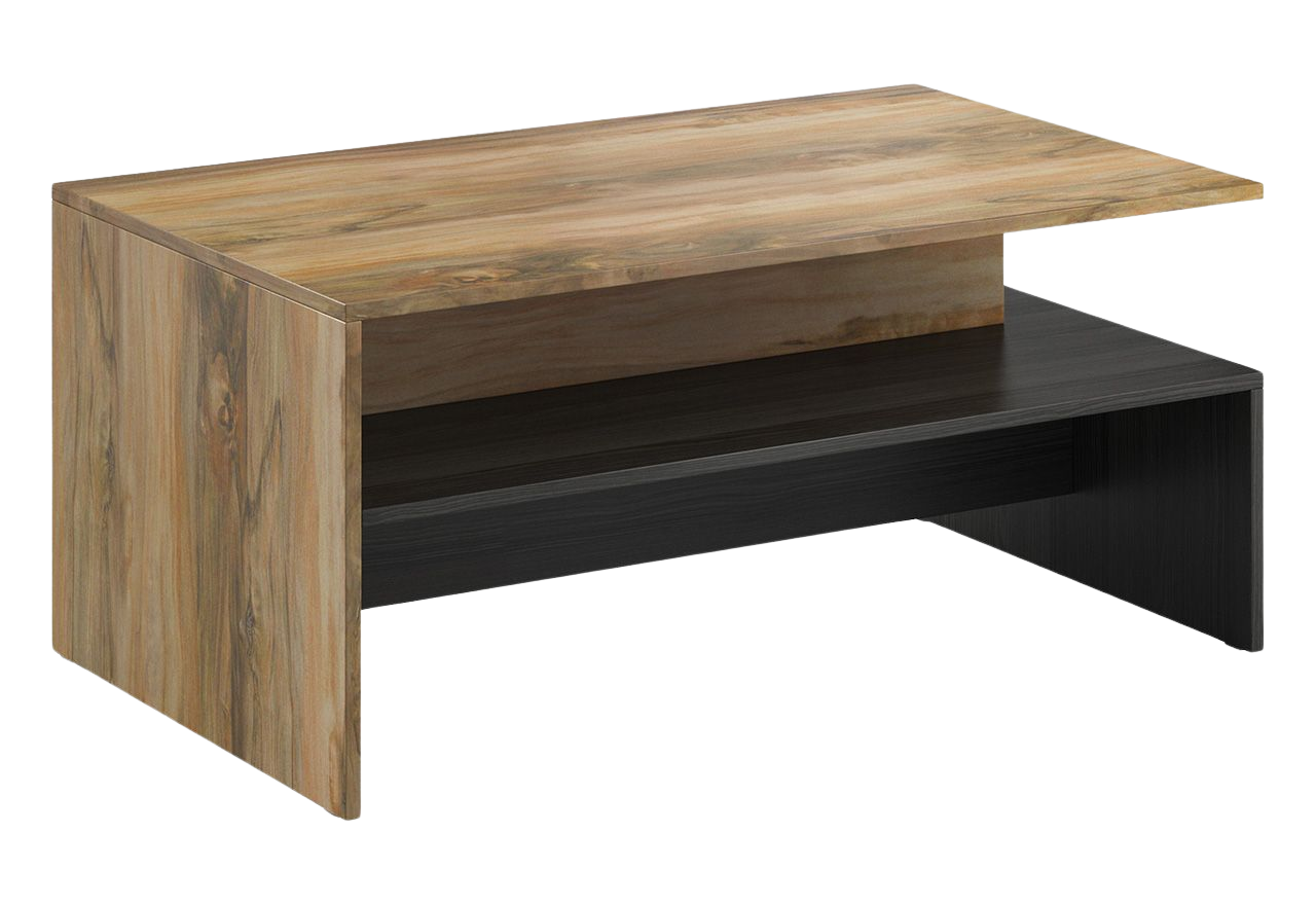 Praktyczny stolik kawowy w nowoczesnym stylu do salonu, pokoju - BANIKA Satin orzech / Touchwood