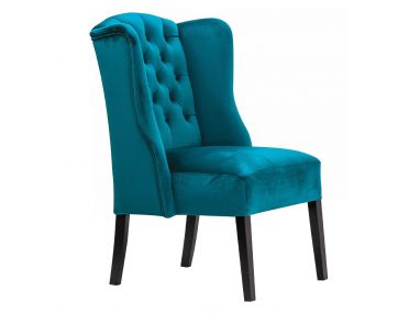 Luksusowe krzesło fotelowe typu uszak VERRI z wciągami w stylu chesterfield