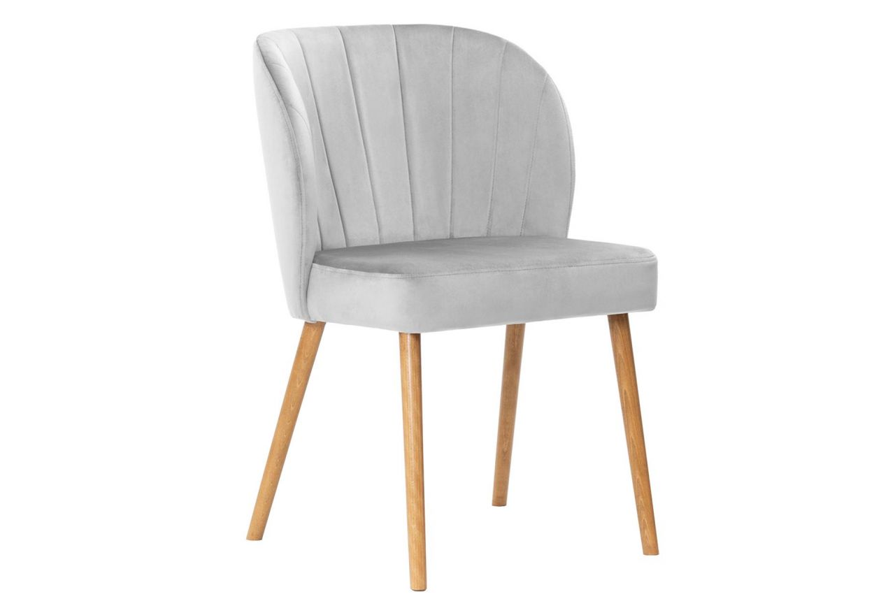 Stylowe krzesło do nowoczesnego wnętrza SHELBY PLUS na drewnianych nóżkach