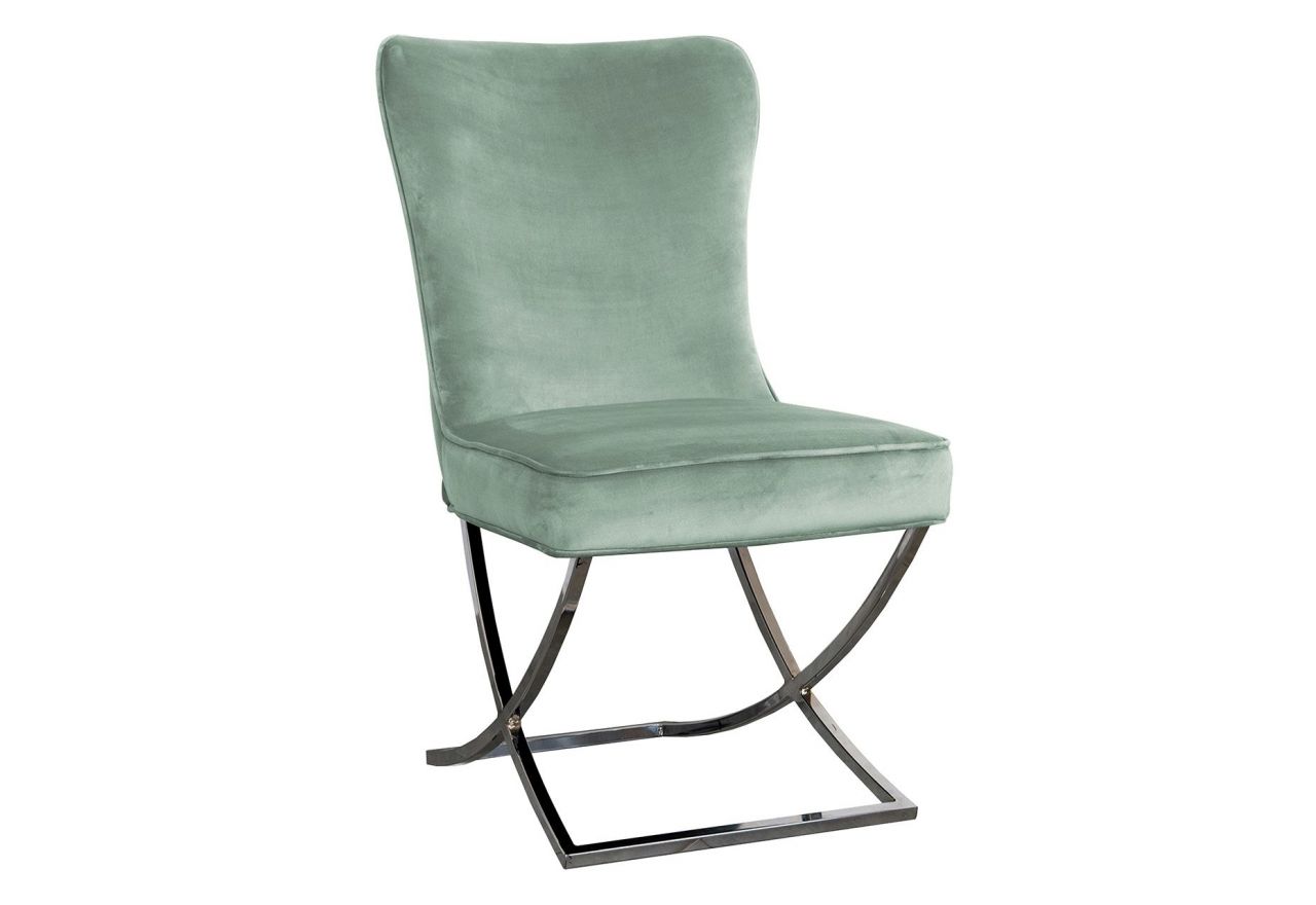 Designerskie krzesło tapicerowane STELVIO na eleganckich metalowych nóżkach