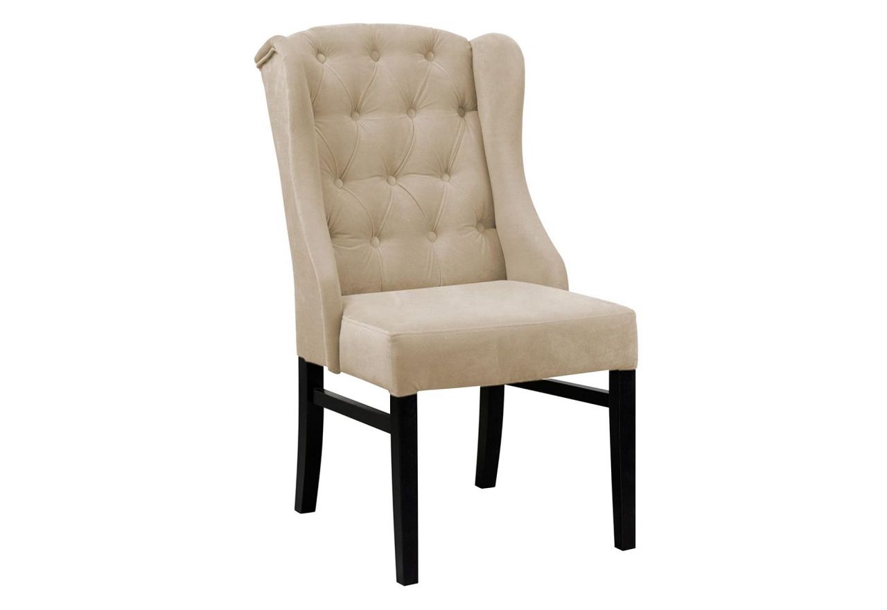 Eleganckie krzesło fotelowe RODAN CHESTERFIELD z wysokim pikowanym oparciem