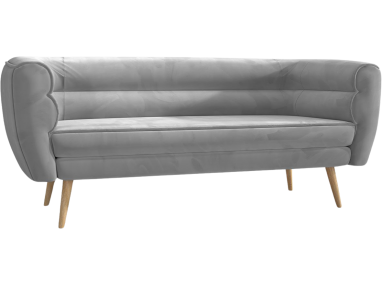 Skandynawska wolnostojąca duża sofa do salonu   - BAKU szara