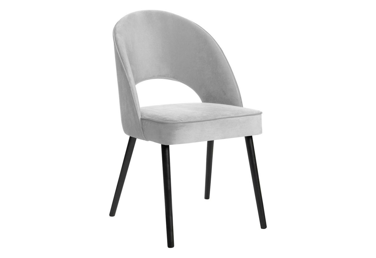 Proste i eleganckie krzesło PONZANO PLUS z tapicerowanym siedziskiem i metalowymi nogami