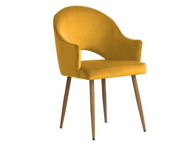 Eleganckie krzesło o kubełkowym charakterze GARDA z tapicerowanym siedziskiem
