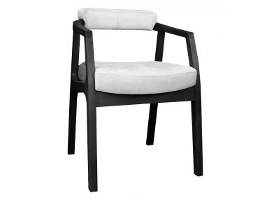 Designerskie krzesło CASA na drewnianych krzyżakowych nóżkach i z miękkim siedziskiem