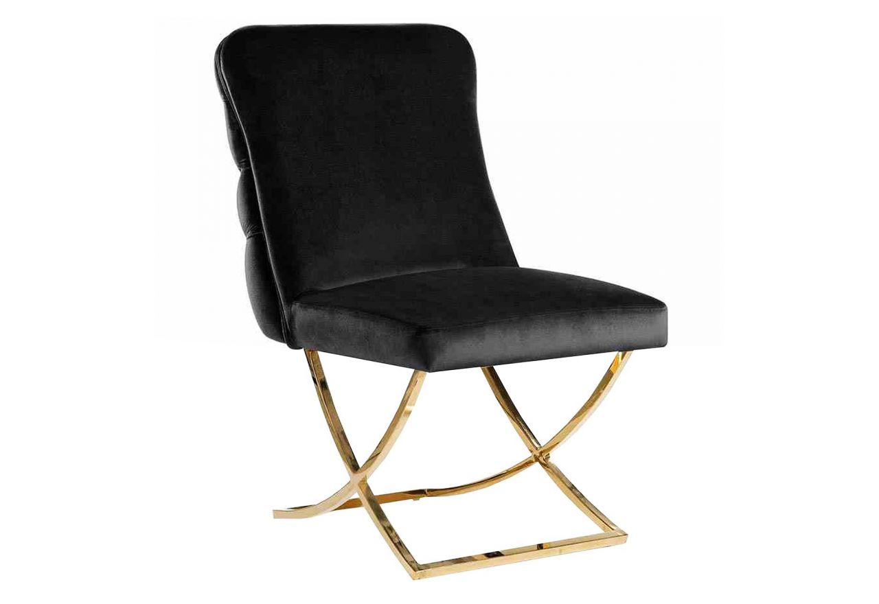 Stylowe pikowane krzesło GRANDE na designerskich metalowych nóżkach