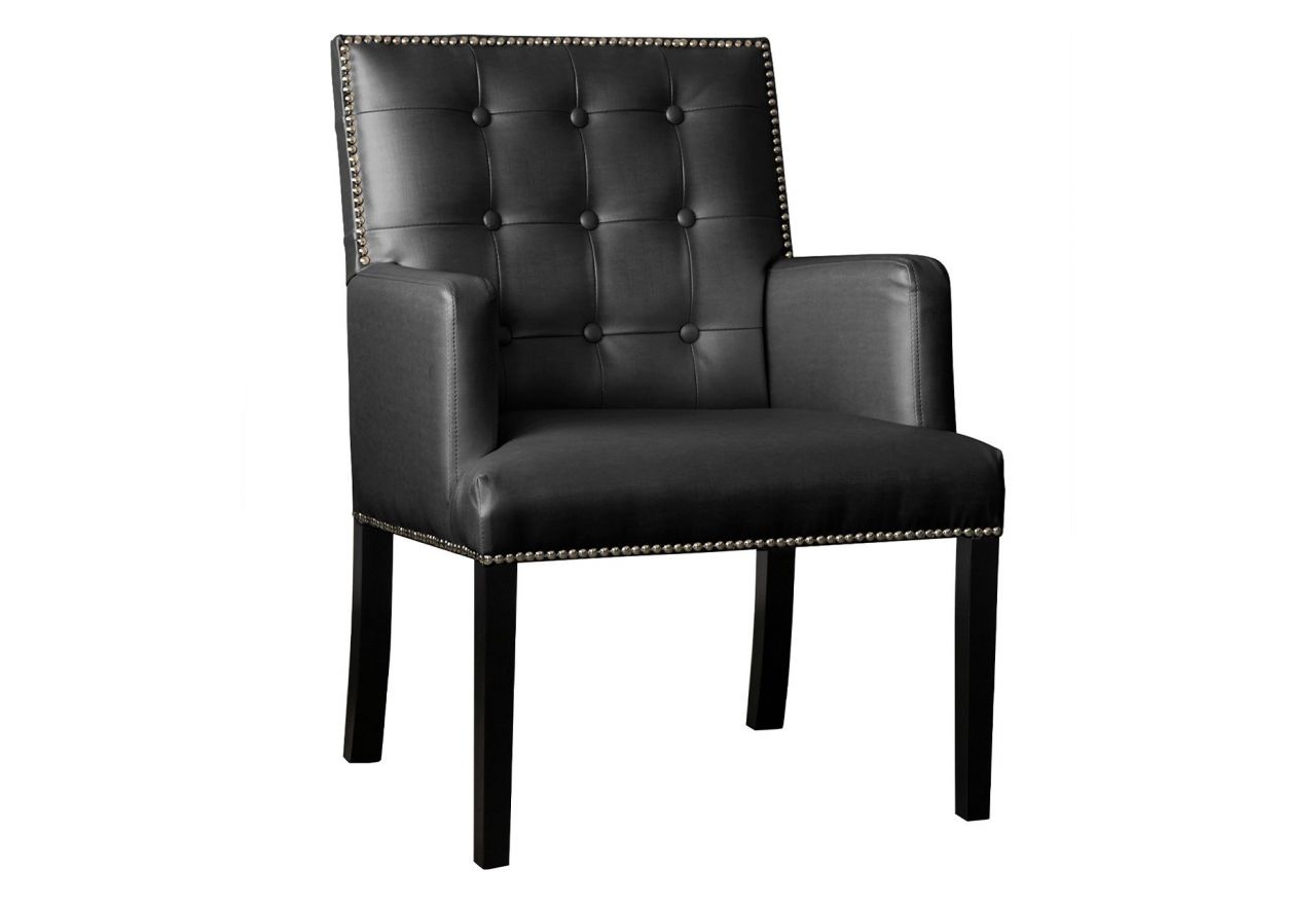 Stylowe pikowane krzesło fotelowe MARATELLO do jadalni lub eleganckiego salonu
