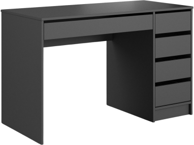 Eleganckie i praktyczne biurko jednoosobowe do pokoju oraz biura, uniwersalne - SUSANA / Antracyt