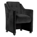 Designerski fotel na kółkach BRESSO z grubym siedziskiem sprężynowym