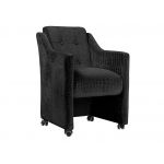 Designerski fotel na kółkach BRESSO z grubym siedziskiem sprężynowym