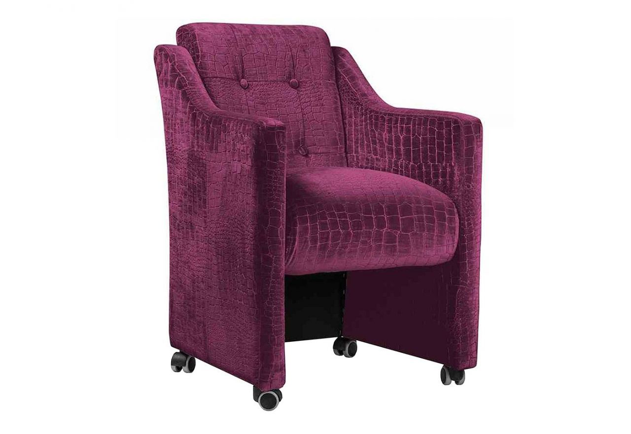 Designerski fotel na kółkach BRESSO z grubym siedziskiem sprężynowym