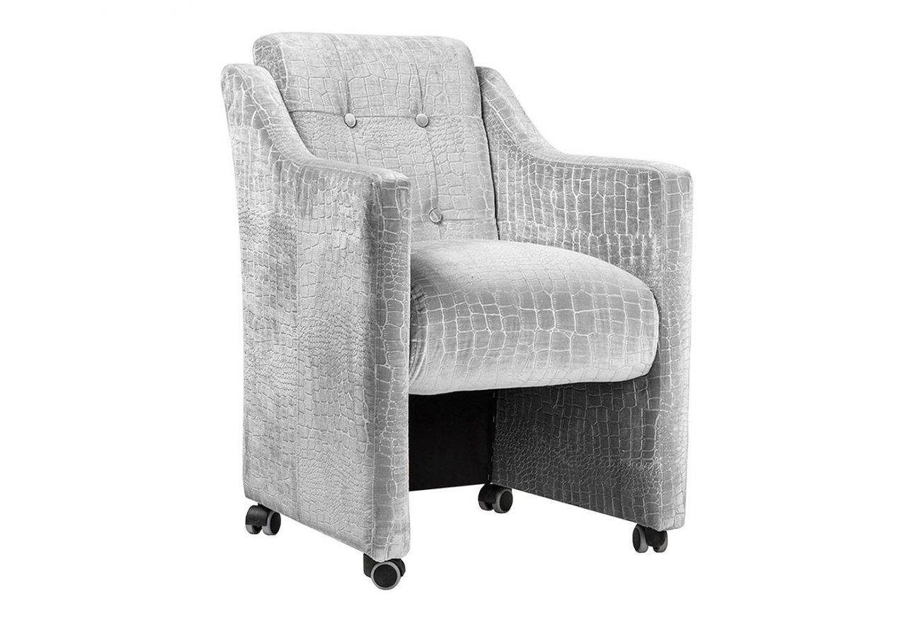 Designerski fotel na kółkach BRESSO z grubym siedziskiem sprężynowym