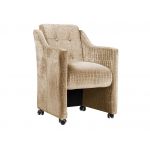 Designerski fotel na kółkach BRESSO z grubym siedziskiem sprężynowym