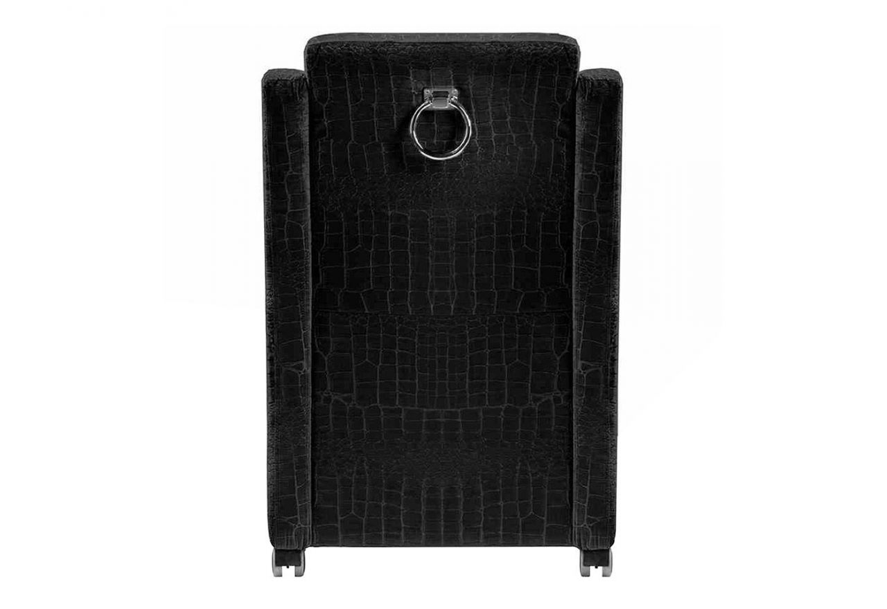 Designerski fotel na kółkach BRESSO z grubym siedziskiem sprężynowym