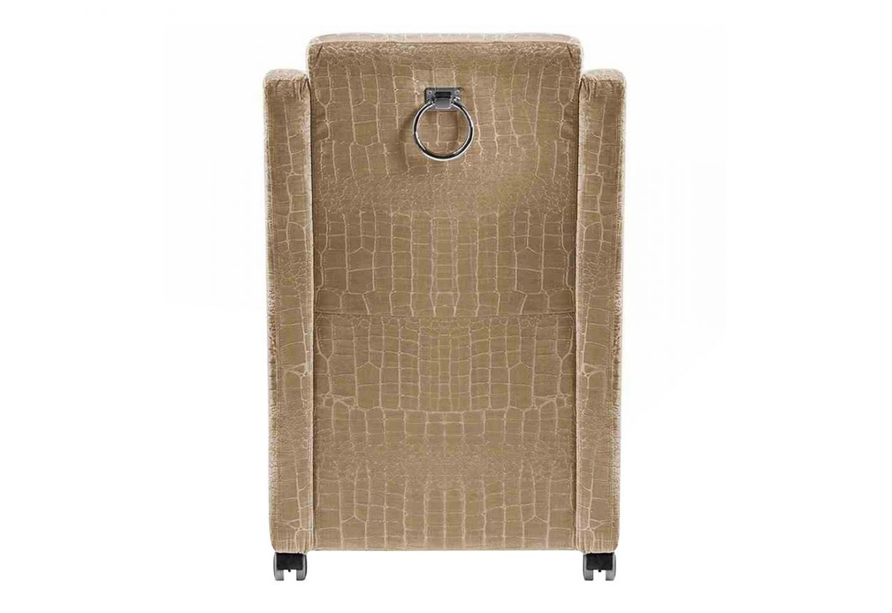 Designerski fotel na kółkach BRESSO z grubym siedziskiem sprężynowym