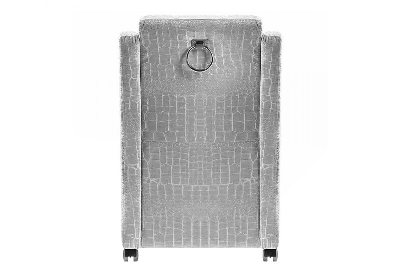 Designerski fotel na kółkach BRESSO z grubym siedziskiem sprężynowym