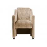 Designerski fotel na kółkach BRESSO z grubym siedziskiem sprężynowym