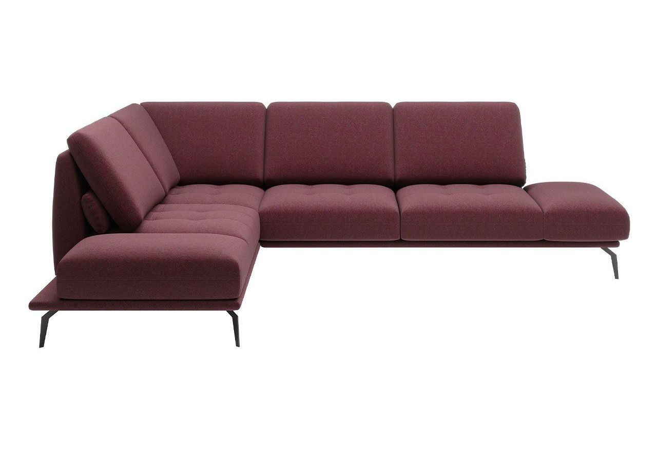 Komfortowy narożnik wolnostojący FIUME z regulowanym oparciem oraz obrotowym siedziskiem