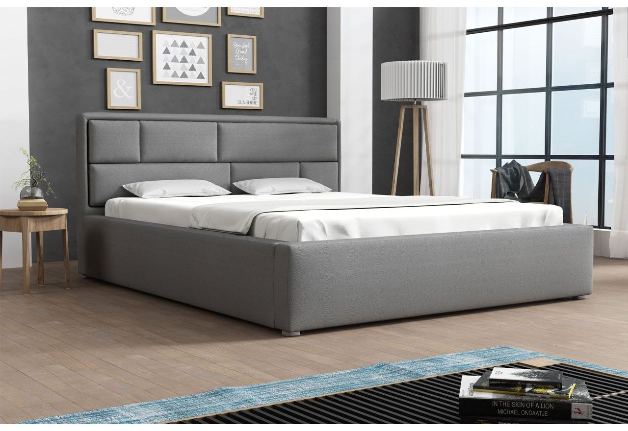 Modne łóżko tapicerowane - DAKO