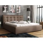 Pikowane łóżko tapicerowane z opcją materaca do sypialni - DREAM