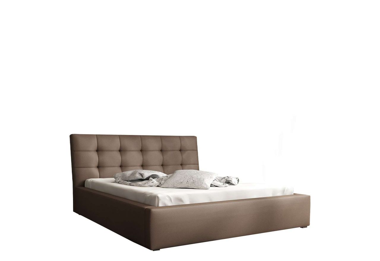 Pikowane łóżko tapicerowane z opcją materaca do sypialni - DREAM