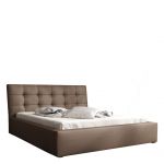 Pikowane łóżko tapicerowane z opcją materaca do sypialni - DREAM