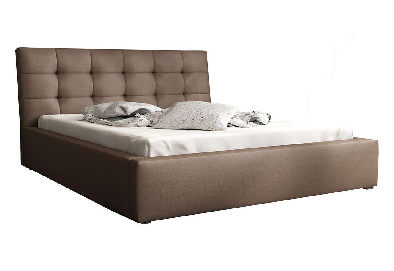 Pikowane łóżko tapicerowane z opcją materaca do sypialni - DREAM