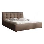 Pikowane łóżko tapicerowane z opcją materaca do sypialni - DREAM