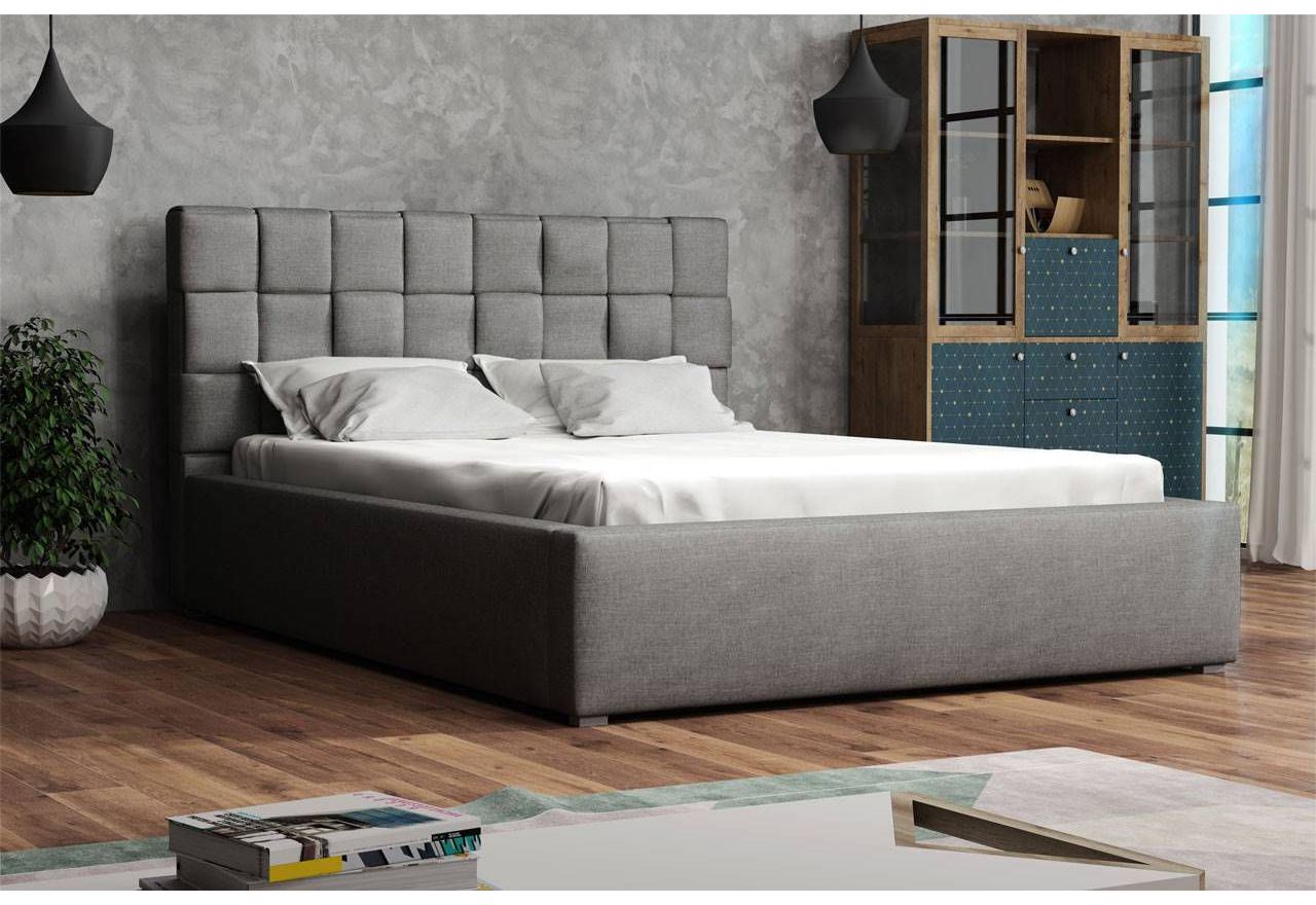 Nowoczesne łóżko tapicerowane do sypialni - MICRO