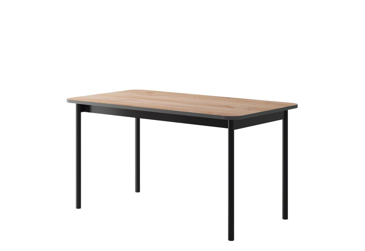 Nierozkładany, prostokątny stół drewniany do jadalni w industrialnym stylu - AVERO Jackson Hickory