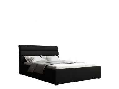 Tapicerowane łóżko z wysokim wezgłowiem do sypialni - MONOS