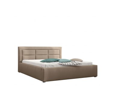Designerskie tapicerowane łóżko z pojemnikiem - CLEO
