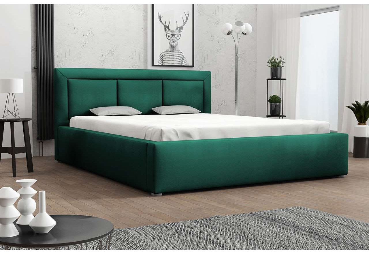 Tapicerowane łóżko z możliwością wyboru tkaniny oraz wygodnego materaca - MADERA