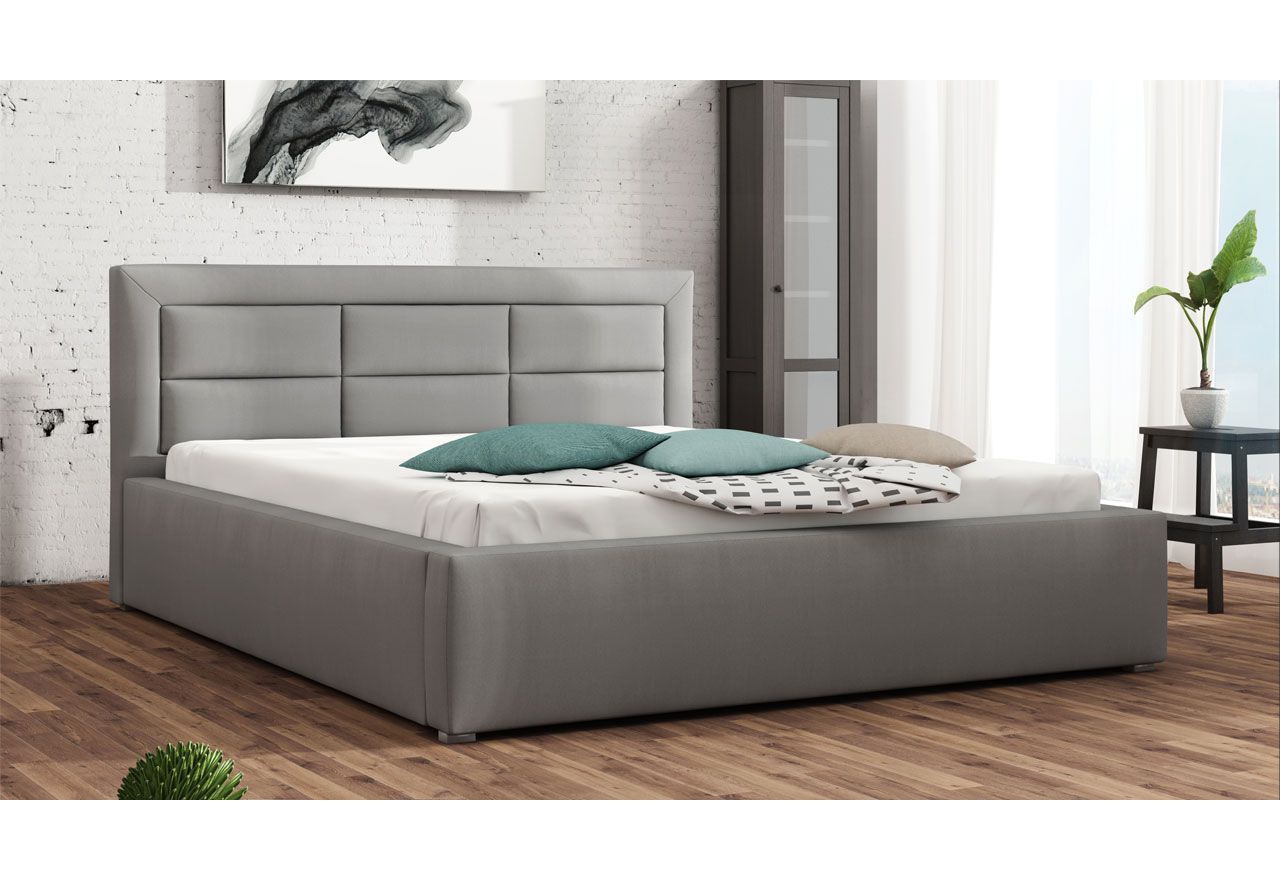 Tapicerowane łóżko w eleganckim stylu do sypialni - CLEO