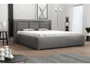 Wygodne duże łóżko tapicerowane do sypialni - MADERA