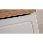 Szafka łazienkowa 120 cm stojąca pod umywalkę w klasycznym stylu - SADLE / Dąb Artisan / Biały Mat