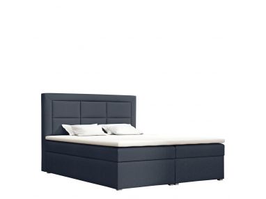 Eleganckie łóżko kontynentalne z pojemnikiem i wysokim wezgłowiem - CLEO BOX