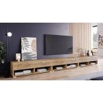 Praktyczna szafka RTV pod telewizor 300 cm w nowoczesnym designie - LOWBOARD ARON 300 Kastanien Breslaw