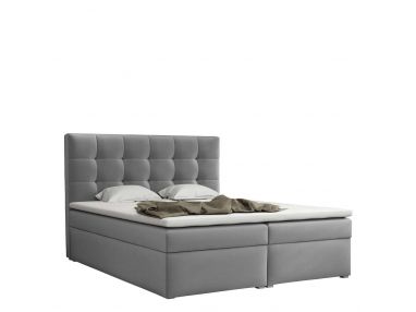 Designerskie łóżko kontynentalne razem z pojemnikiem i materacem nawierzchniowym - DREAM BOX