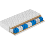 Dwustronny materac pocket H4 z podwójną matą kokosową - ATENA 140x200