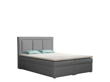 Kontynentalne stylowe łóżko z materacem i pojemnikiem do sypialni - MADERA BOX