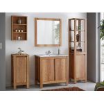 Szafka łazienkowa stojąca pod umywalkę 80 cm w klasycznym stylu - HARMONY / Dąb Romański