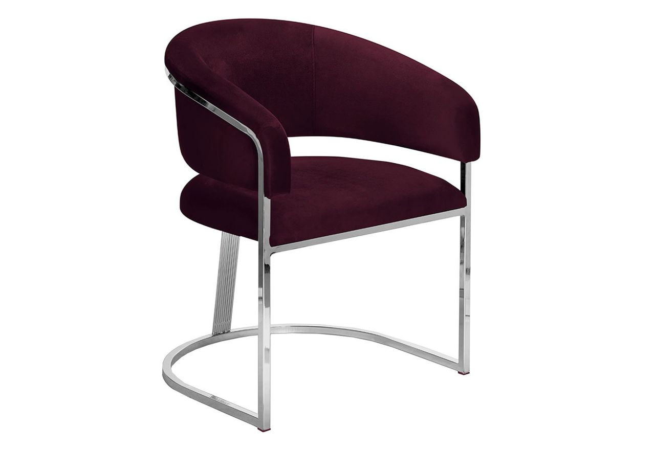 Metalowe krzesło tapicerowane MALIKA o nowoczesnym eleganckim designie