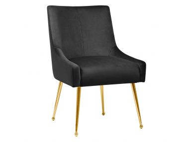 Eleganckie miękkie tapicerowane krzesło SCALA na smukłych metalowych nóżkach