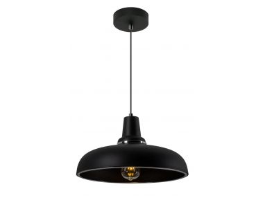 Minimalistyczna lampa loftowa sufitowa SAGRADO z czarnym metalowym kloszem
