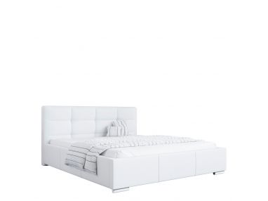Dwuosobowe, nowoczesne łóżko tapicerowane 180x200 cm dla dwojga do sypialni - LATON / Madryt 920 - OUTLET