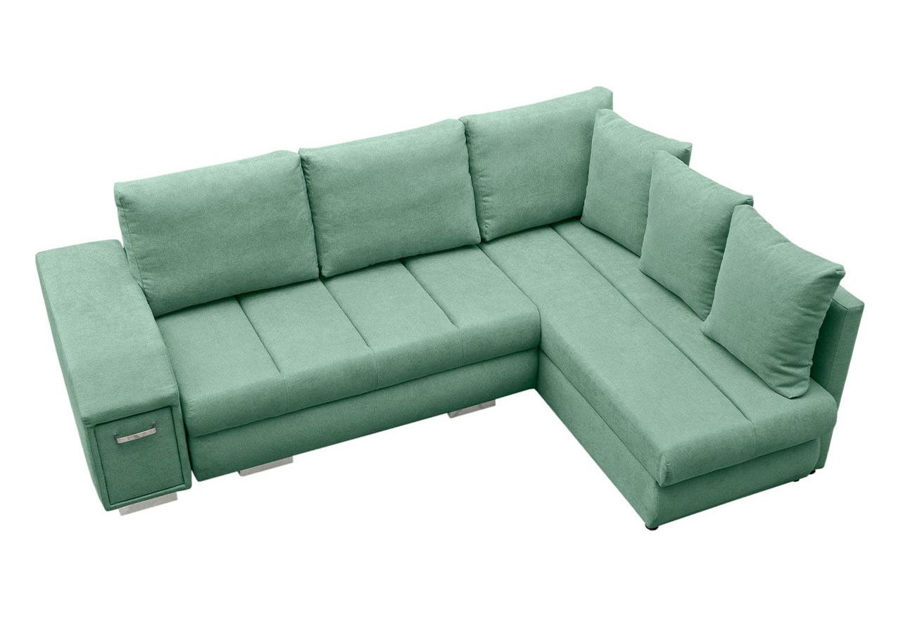 Modny narożnik z funkcją spania i wysuwanym barkiem do salonu - BARNI / Rico 18 - OUTLET